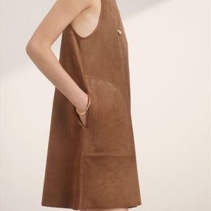 Aritizia Wilfred Vegan Suede Trompette Dress